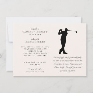 Convite Celebração de Golfe da Vida
