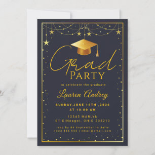 Convite Celebração de Graduação com Letra Moderna
