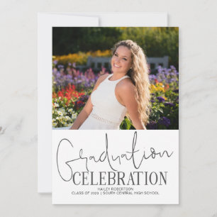 Convite Celebração de Graduação de Foto manuscrita em 2023