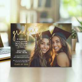 Convite Celebração de Graduação em Grupo - Foto Conjunta