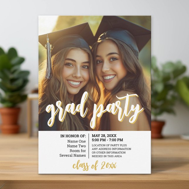 Convite Celebração de Graduação em Grupo - Partido Formand (Group Graduation Party Invitation)