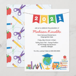 Convite Celebração de Graduação Primária para Crianç