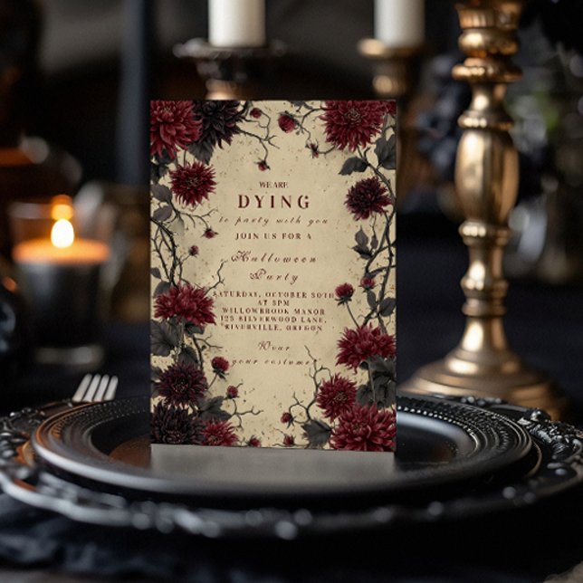 Convite Celebração de Halloween por Crimson Gótico Dahlia (Criador carregado)
