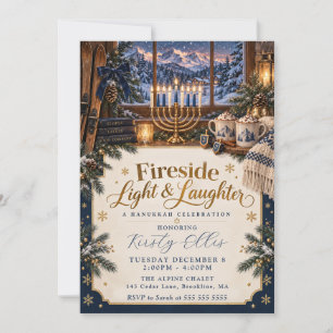 Convite Celebração de Hanukkah à Beira da Lareira