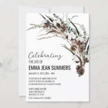 Celebração de Inverno da Vida Algodão com Folhagem