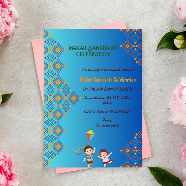 Convite Celebração de Makar Sankranti (Criador carregado)