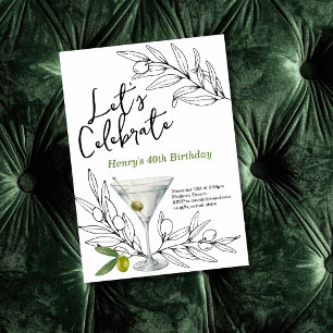 Convite Celebração de Martini de Azeitona