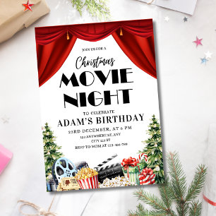 Convite Celebração de Natal ao Ar Livre Noite de Cinema de