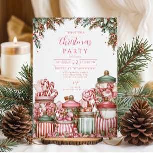 Convite Celebração de Natal Candyland