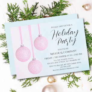 Convite Celebração de Natal da Pink Bauble Company