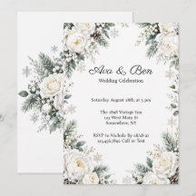 Celebração de Natal de Rosas Brancas de Casamento