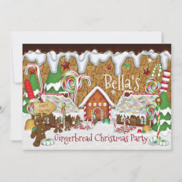 Convite Celebração de Natal do Biscoito Feriado Gingerbird