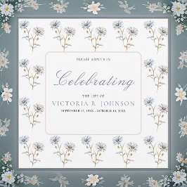 Convite Celebração de Padrão Floral de Aquarela da Vida