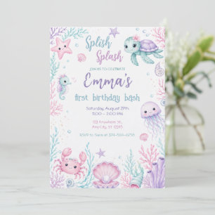 Convite Celebração de Primeiro Aniversário Caprichosa Sob 