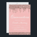 Convite Celebração de Quinceañera com Glitter Glitter Dour<br><div class="desc">Cor-de-rosa-reluzente - 15 de Celebração de Quinceañera, que goza de brilho Dourado e brilhante, Convite de aniversário. Este é o perfeito e elegante Convite à Celebração Quinceañera para uma Rosa de Menina Moderna Dourada e brilhante brilho cor-de-rosa brilhante cinza cinza quinze (quinze) Festas de aniversário. Entre em contato com o...</div>
