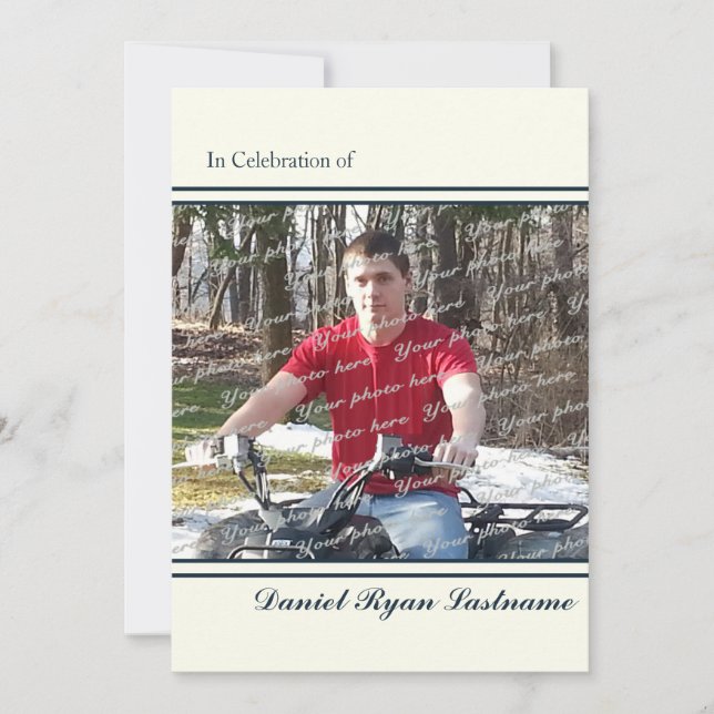 Convite Celebração de Realizações com Foto (Frente)