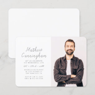 Convite Celebração de sua maravilhosa Foto Moderna da Vi