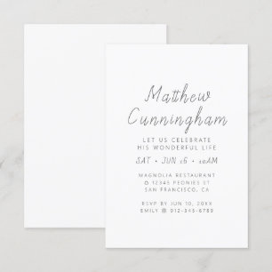 Convite Celebração de Sua Maravilhosa Vida Moderna Simpl