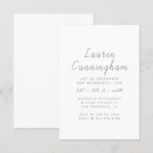 Convite Celebração de Sua Maravilhosa Vida Moderna Simpl