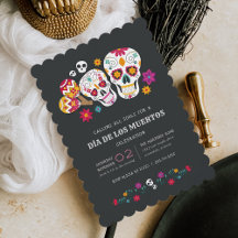 Celebração de Sugar Skulls Día de los Muertos