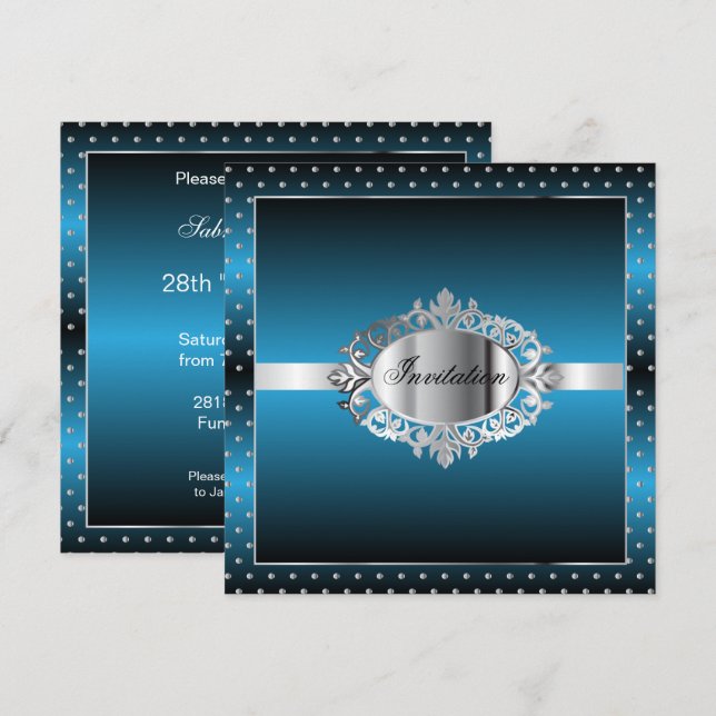 Convite Celebração de Todas as Partes Finais | DIY Texto (Frente/Verso)