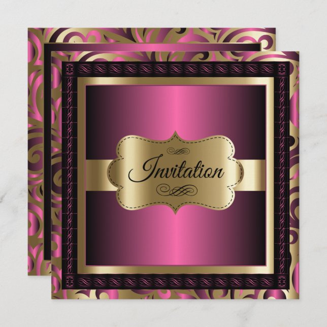 Convite Celebração de Todas as Partes Finais | DIY Texto (Frente/Verso)