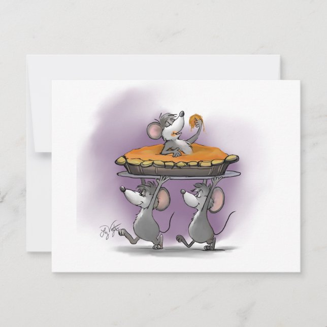 Convite Celebração de Torta de Abóbora (Frente)