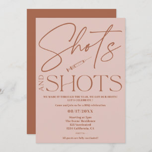 Convite Celebração de vacinação com imagens retrógradas ro