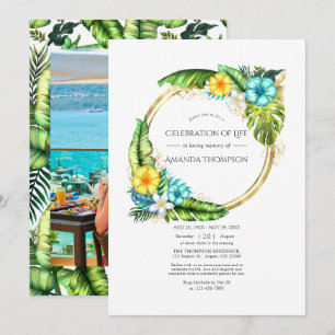 Convite Celebração de Vida de Verão Tropical Aloha Foto