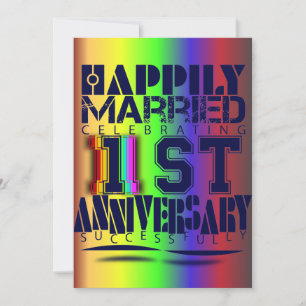 Convite celebração do 1º aniversário de casamento