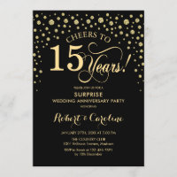 Celebração do 15 surpresa - Dourado negro