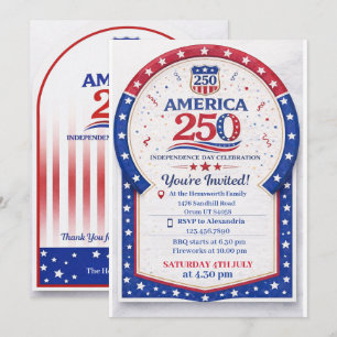 Convite Celebração do 250º Dia da Independência da América
