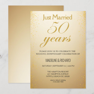 Convite Celebração do 50º Aniversário de Bodas de Ouro