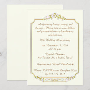 Convite Celebração do 50º aniversário de ouro
