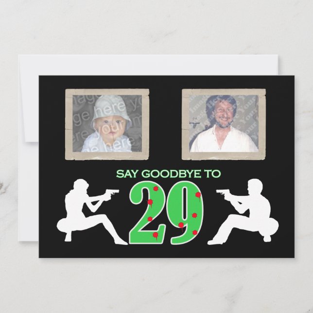 Convite Celebração do aniversário de 30 anos da foto do (Frente)