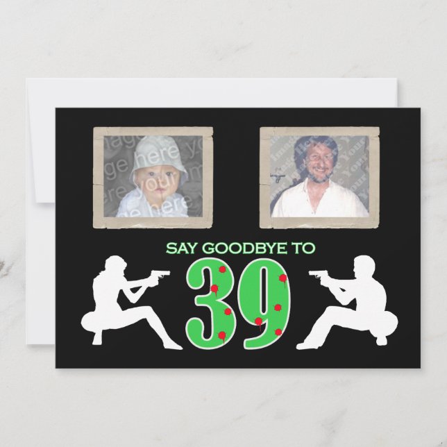 Convite Celebração do aniversário de 40 anos da foto do (Frente)