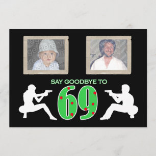 Convite Celebração do aniversário do 70 da foto do esti