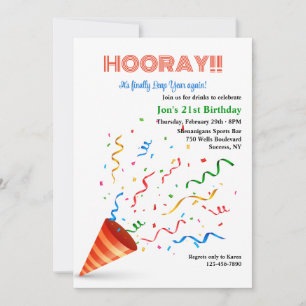 Convite Celebração do Ano Bissexto