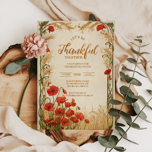 Convite Celebração do Autumn Harvest Poppy