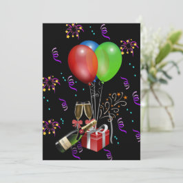 Convite Celebração do Balde de Garrafas do Aniversário