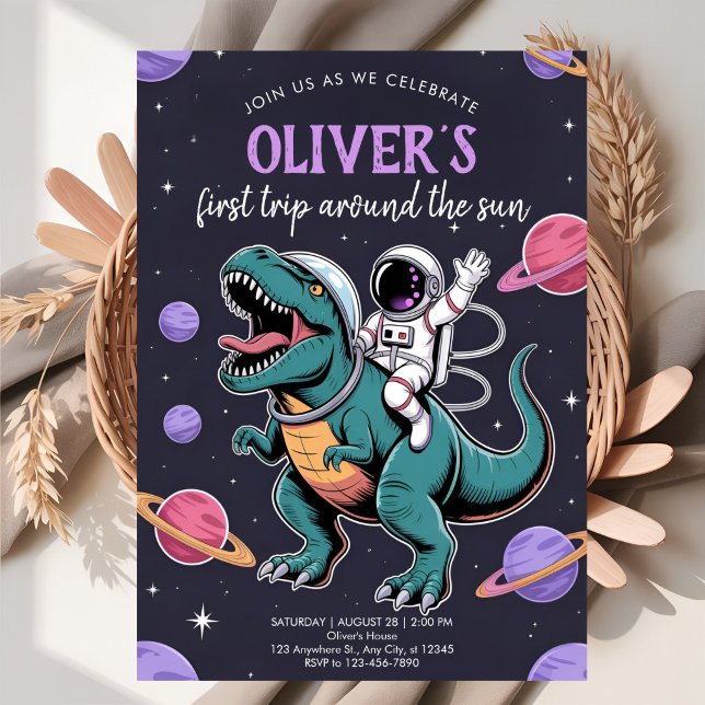 Convite Celebração do Blast Dinossauro Galáctico (Criador carregado)