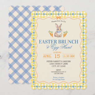 Convite Celebração do Caça-Ovos do Brunch do Coelho da Pás