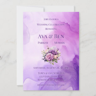 Convite Celebração do Casamento do Jardim de Álcool de Ros