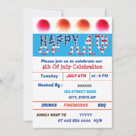 Convite Celebração do Dia 4 de Julho