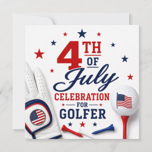 Convite Celebração do Dia 4 de Julho para Golfista