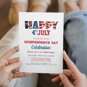 Convite Celebração Do Dia Da Independência Simples E Elega