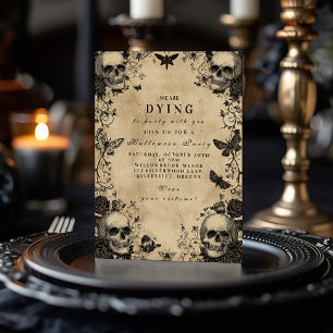 Convite Celebração do Dia das Bruxas de Mama Gótica Vintag