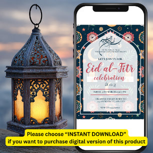 Convite Celebração do Eid Al Fitr Festa Eid Mubarak Editáv
