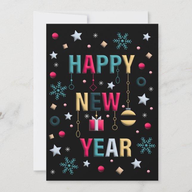 Convite celebração do feliz ano novo (Frente)