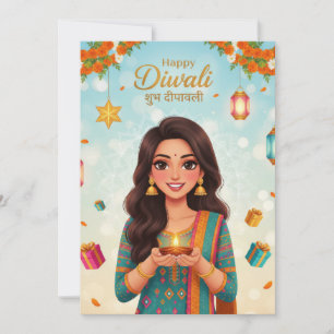 Convite celebração do festival Diwali